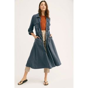 Free People Rainz Duster in Blue